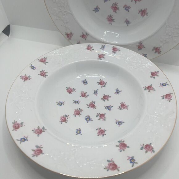CHARLENE By Copeland Spode, TWO RIMMED SOUP BOWLS 8” HAND NUMBERED + SIGNED RARE - Picture 3 of 5